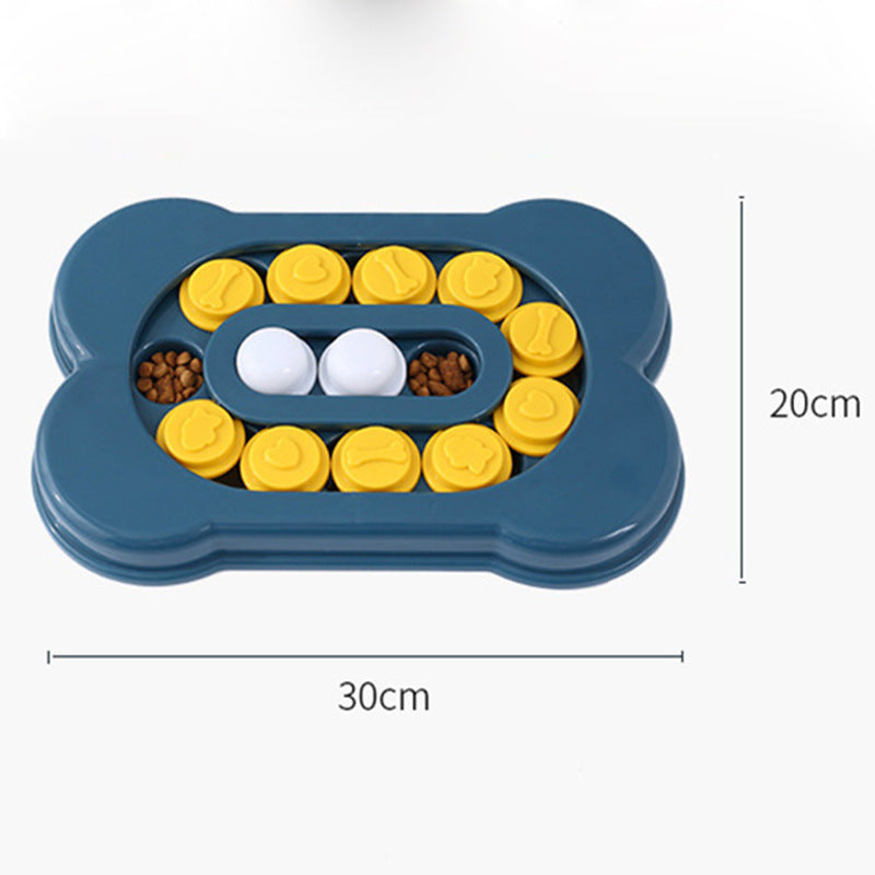 Dog Puzzle Treat Toy + Poop Bag + Bell Ball + Bow